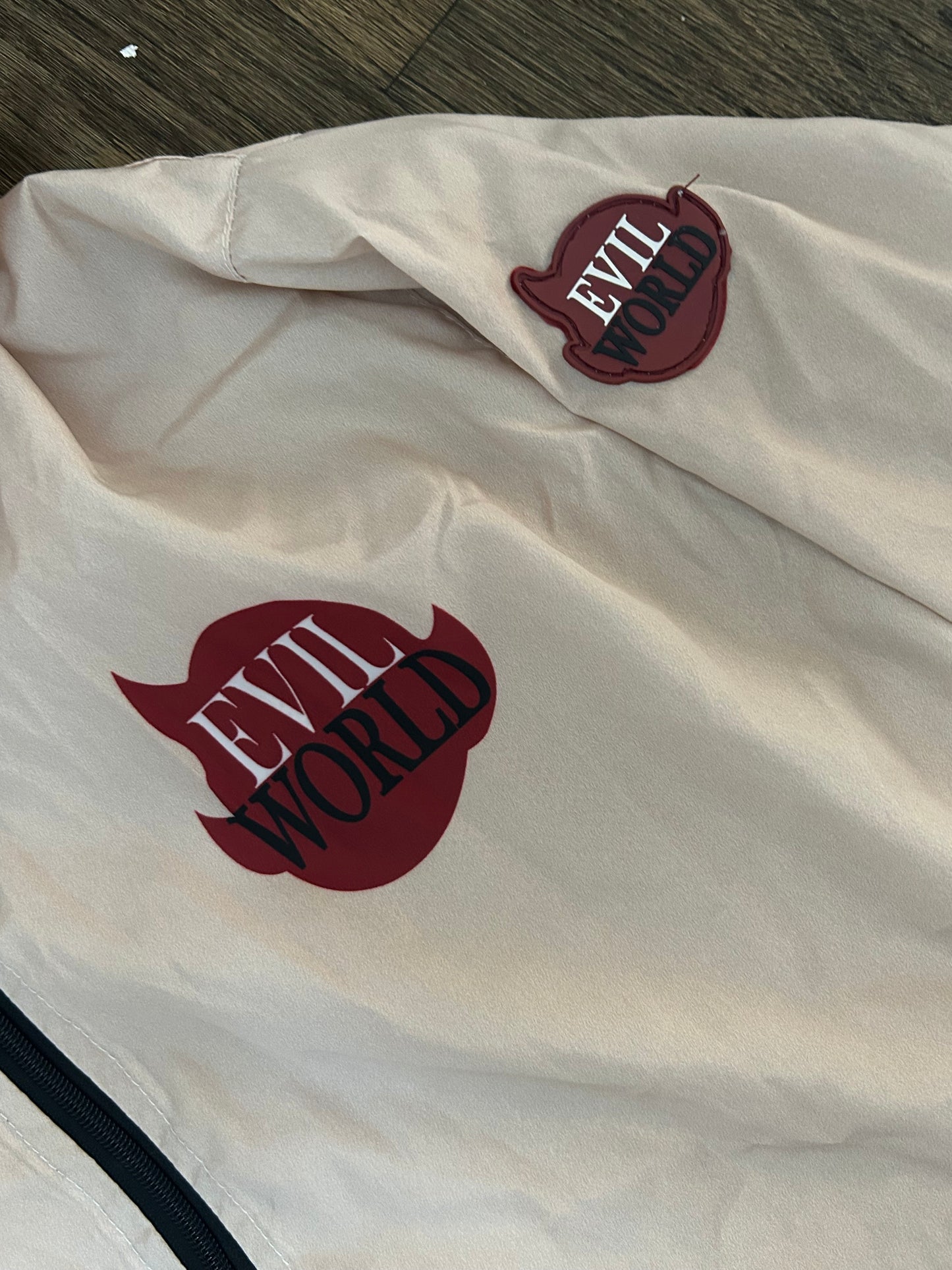 windbreaker cream jacket