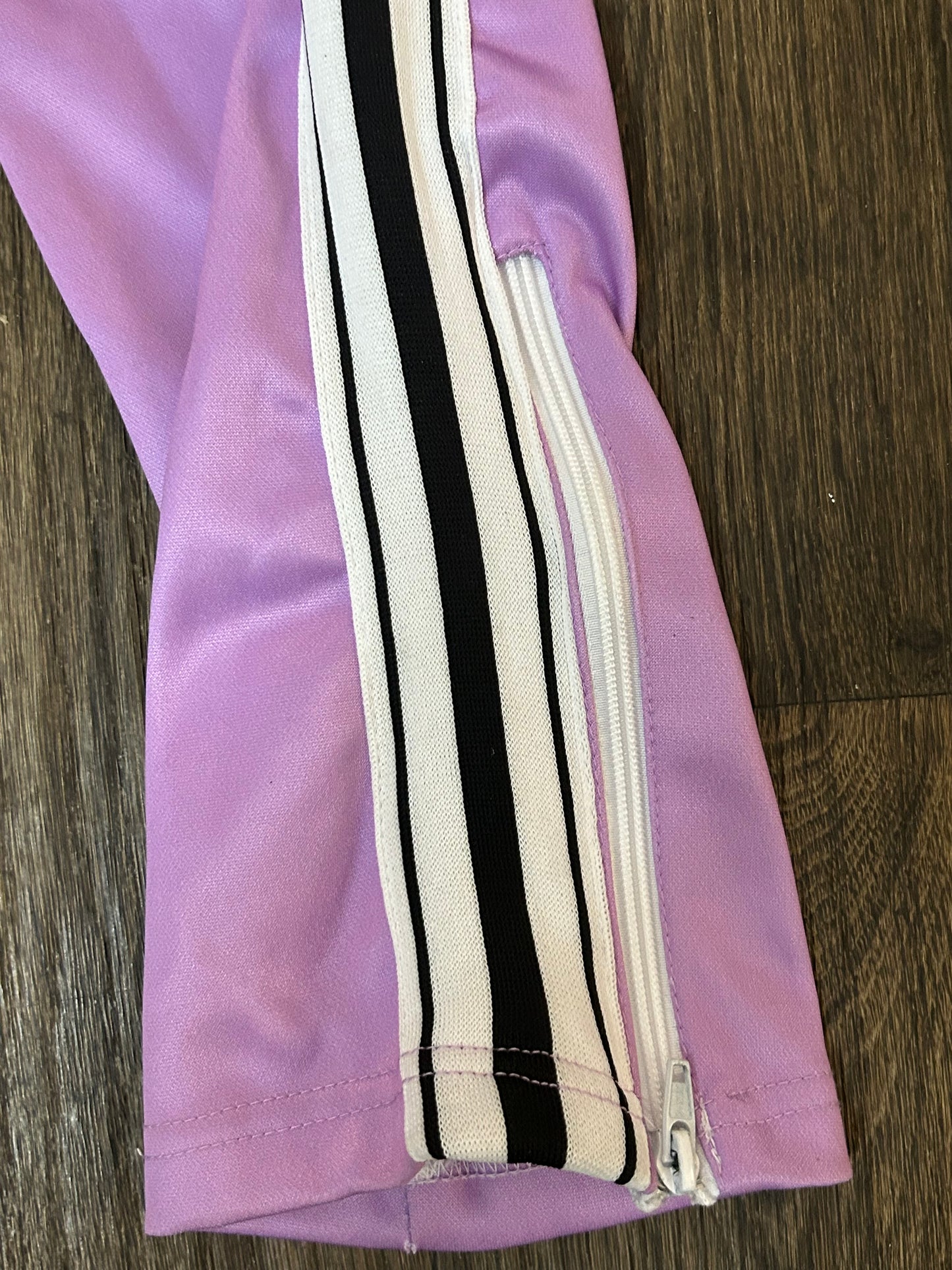purple track pants
