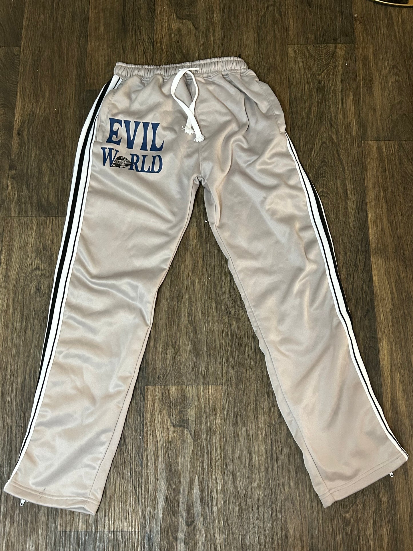 grey track pants