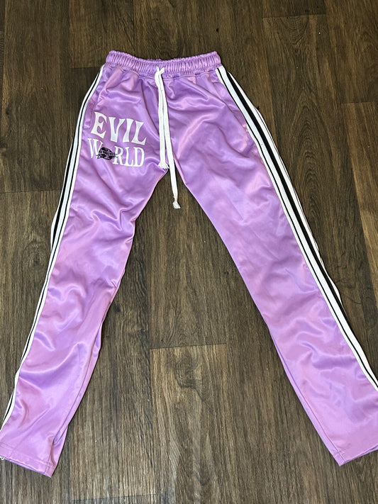 purple track pants